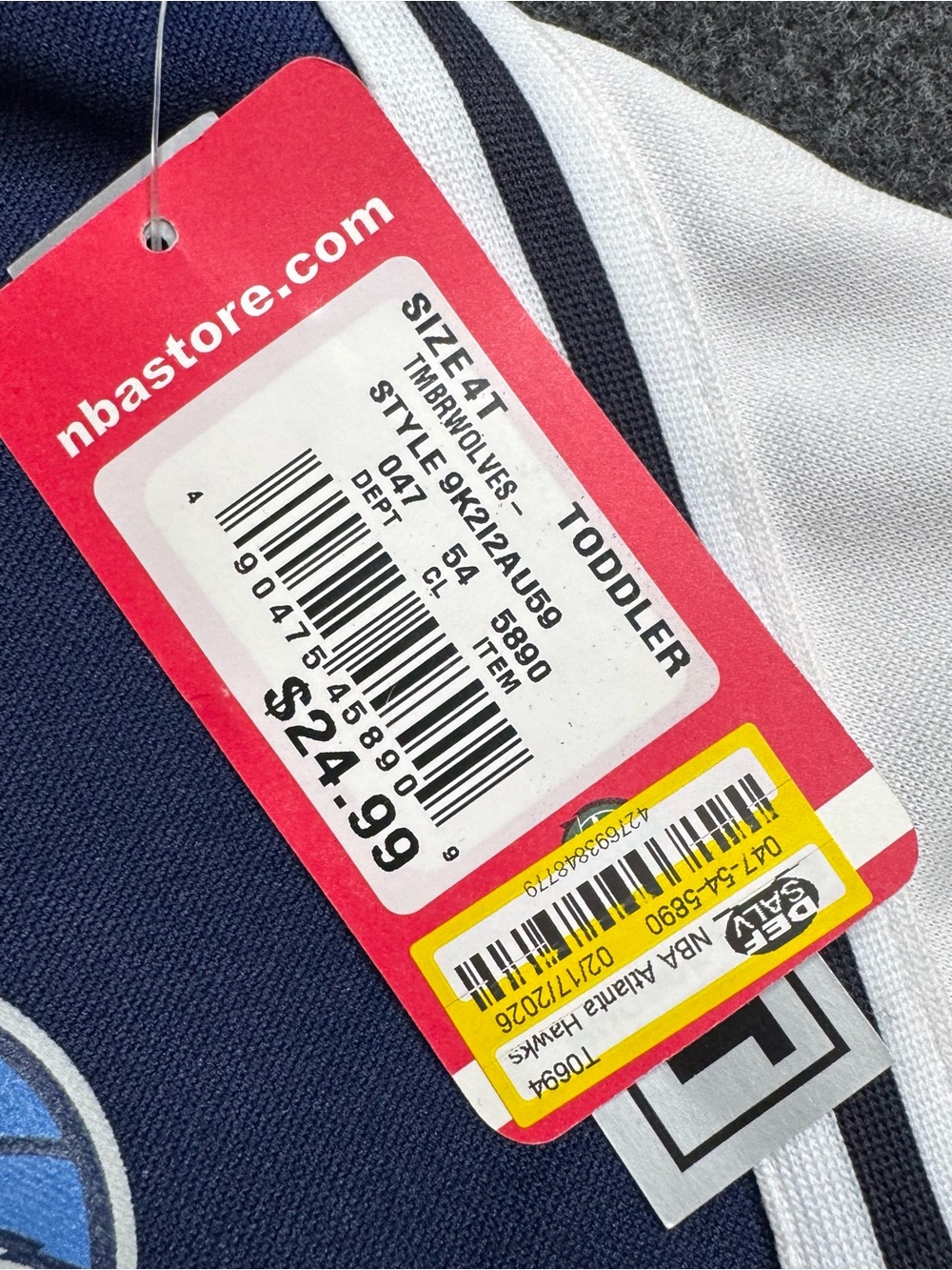 New 4T NBA Timberwolves Girls' Navy Cheer Dress Set - Picture 3 of 5